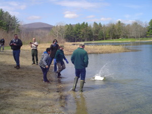 Windsor Lake trout stocking